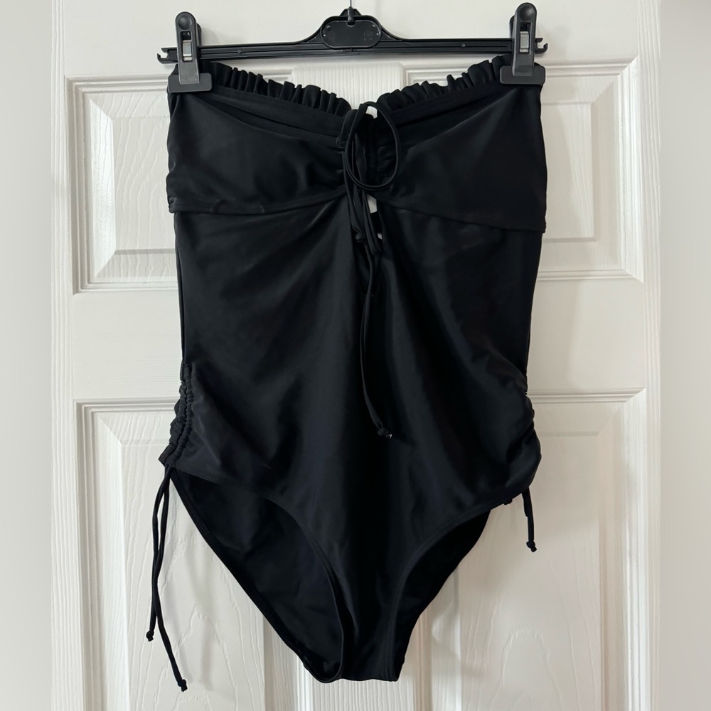 Black Bandeau Swimsuit - Size 10